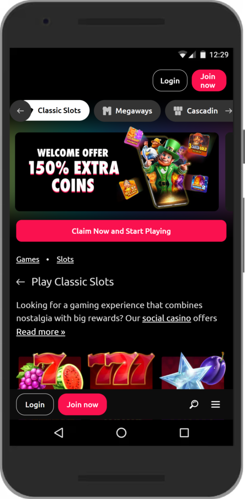 McLuck Casino Mobile Screenshot