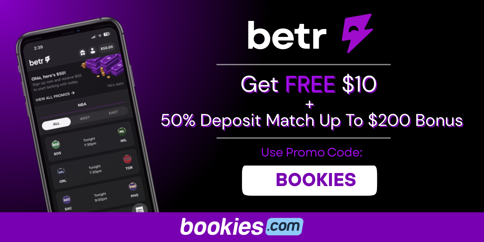Free Bet No Deposit: Get $10 No Deposit Bonus from Betr Picks