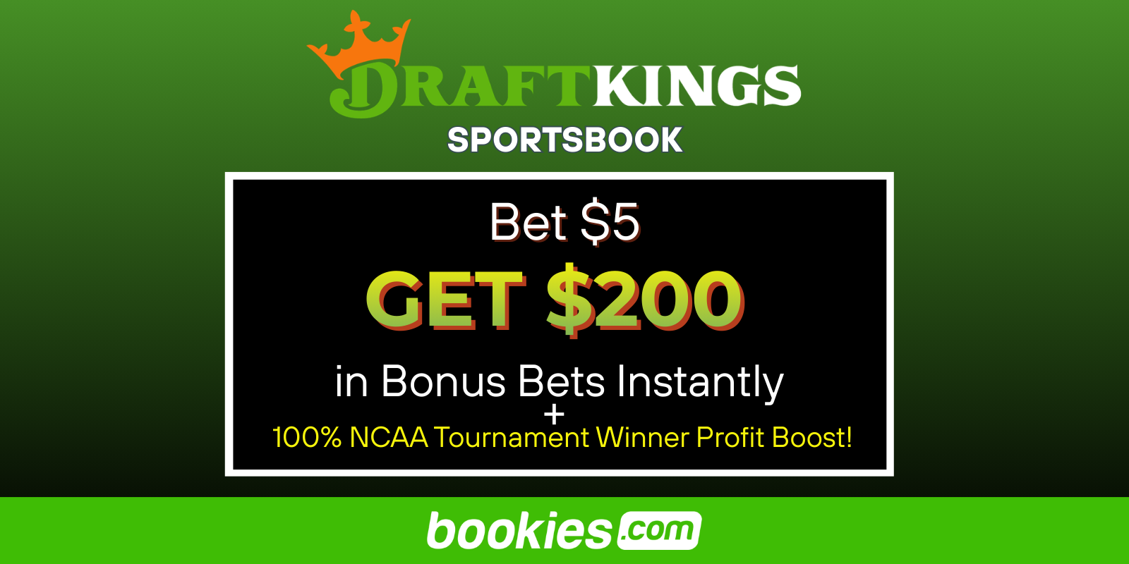 DraftKings Promo Code: Get $200 in Bonus Bets Instantly + 100% NCAA Tournament Winner Profit Boost (Mar. 18)